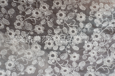 【廠家直銷 新款網布滿幅刺繡面料】價格,廠家,圖片,花邊類,嘉興市慕莎紡織品-